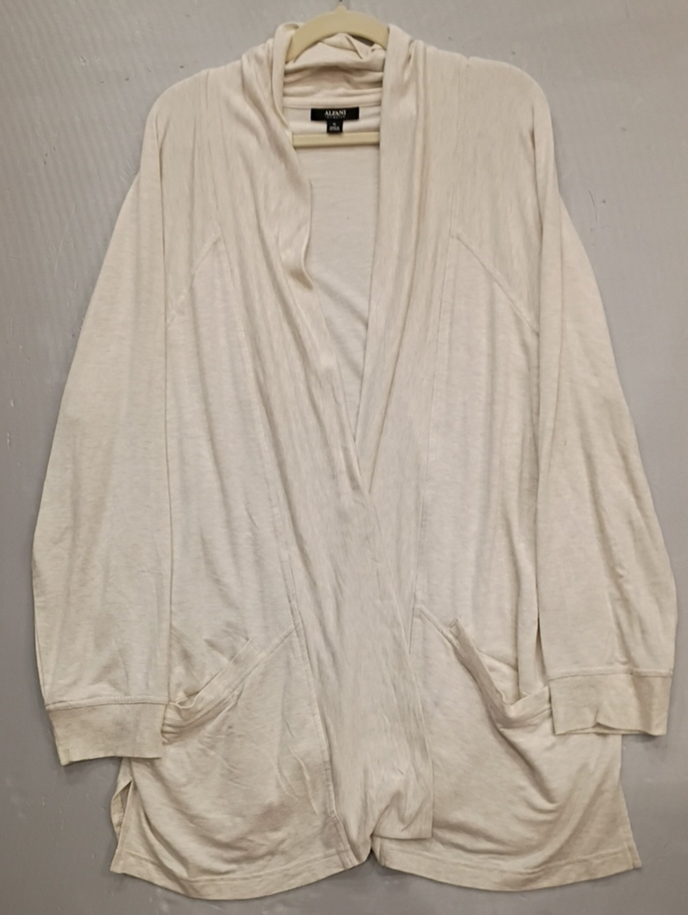 Alfani Beige XL Comforter Wear. Open-Front Women's Cardigan Sweater